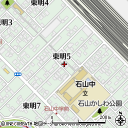 新潟県新潟市東区東明5丁目4-5周辺の地図