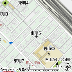 新潟県新潟市東区東明5丁目4-4周辺の地図
