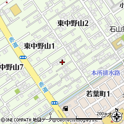 新潟県新潟市東区東中野山1丁目14周辺の地図