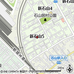 新潟県新潟市東区新石山5丁目周辺の地図