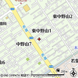 新潟県新潟市東区東中野山1丁目11周辺の地図