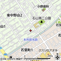 新潟県新潟市東区東中野山2丁目14周辺の地図