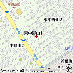 新潟県新潟市東区東中野山1丁目周辺の地図
