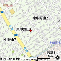 新潟県新潟市東区東中野山1丁目10周辺の地図