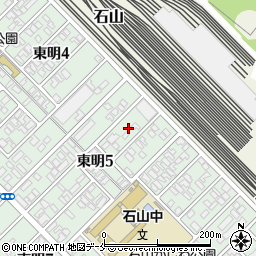 新潟県新潟市東区東明5丁目7周辺の地図