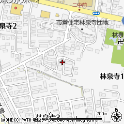 山形県米沢市林泉寺周辺の地図