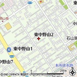 新潟県新潟市東区東中野山2丁目6周辺の地図