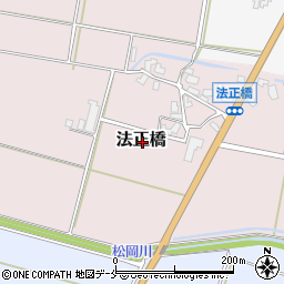 新潟県新発田市法正橋周辺の地図