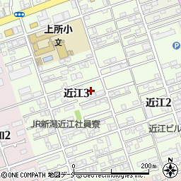 新潟県新潟市中央区近江3丁目5周辺の地図