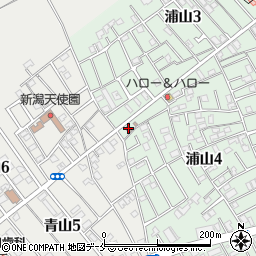 浦山郵便局周辺の地図