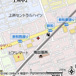 山岡家新潟新和店周辺の地図