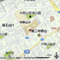 新潟市立　中野山小ふれあいスクール周辺の地図