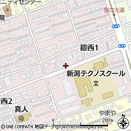 新潟県新潟市中央区鐙西1丁目12-13周辺の地図