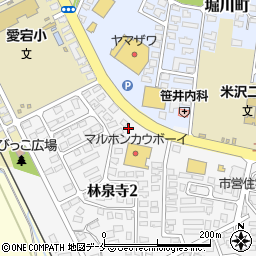 マルホンカウボーイ米沢店周辺の地図