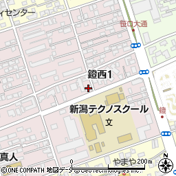 新潟県新潟市中央区鐙西1丁目12-4周辺の地図
