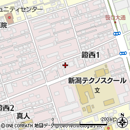 新潟県新潟市中央区鐙西1丁目12-12周辺の地図
