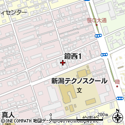 新潟県新潟市中央区鐙西1丁目12-3周辺の地図