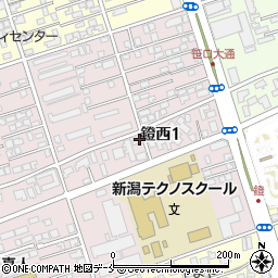 新潟県新潟市中央区鐙西1丁目12-1周辺の地図