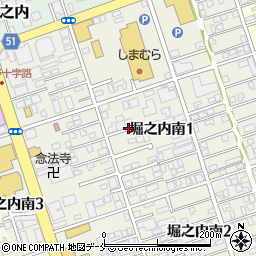 新潟県新潟市中央区堀之内南1丁目周辺の地図