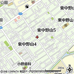 新潟県新潟市東区東中野山周辺の地図