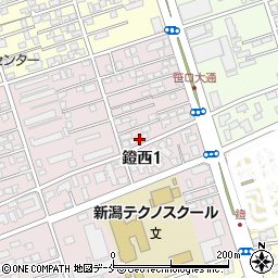 新潟県新潟市中央区鐙西1丁目6-7周辺の地図