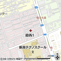 新潟県新潟市中央区鐙西1丁目6-5周辺の地図