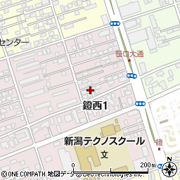 新潟県新潟市中央区鐙西1丁目6-16周辺の地図