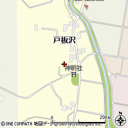 新潟県新発田市戸板沢周辺の地図