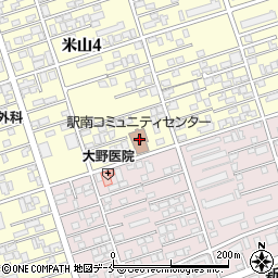 駅南コミュニティセンター周辺の地図