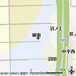 宮城県丸森町（伊具郡）柳東周辺の地図