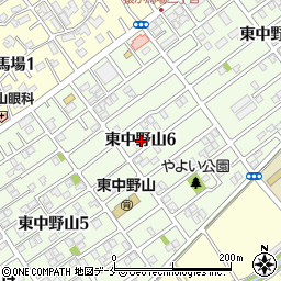 新潟県新潟市東区東中野山6丁目周辺の地図