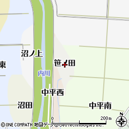 宮城県伊具郡丸森町笹ノ田周辺の地図