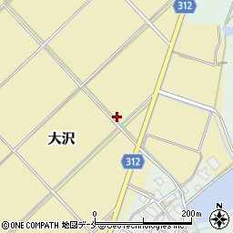 新潟県新発田市大沢周辺の地図