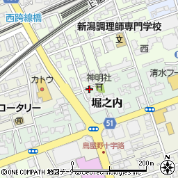 新潟県新潟市中央区下所島周辺の地図