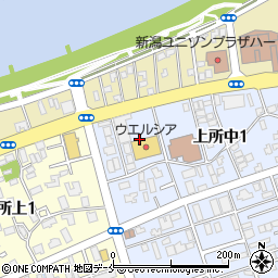 新潟県新潟市中央区上所中1丁目11周辺の地図