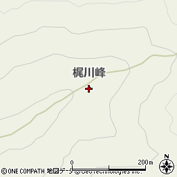 梶川峰周辺の地図