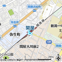 関屋駅周辺の地図