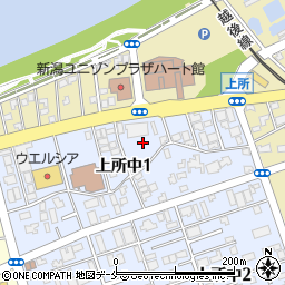 新潟県新潟市中央区上所中1丁目7周辺の地図