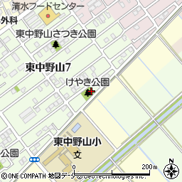 新潟県新潟市東区東中野山7丁目23周辺の地図