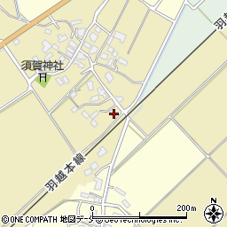 新潟県新発田市竹俣万代111周辺の地図