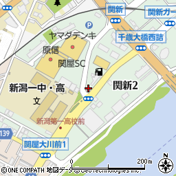 新潟関屋郵便局周辺の地図