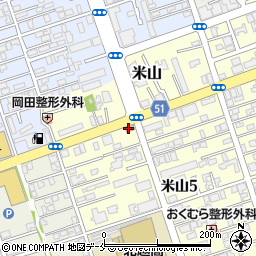 松屋新潟米山店周辺の地図