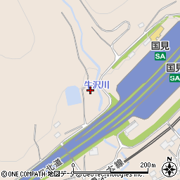 福島県伊達郡国見町貝田出羽道周辺の地図