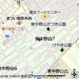 新潟県新潟市東区東中野山7丁目周辺の地図