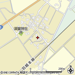 新潟県新発田市竹俣万代98周辺の地図