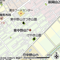 新潟県新潟市東区東中野山7丁目21周辺の地図