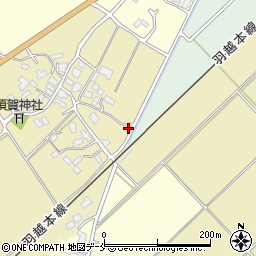 新潟県新発田市竹俣万代25-2周辺の地図