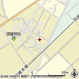 新潟県新発田市竹俣万代61周辺の地図