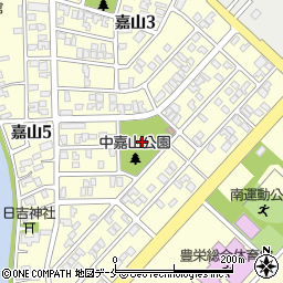 中嘉山公園トイレ周辺の地図