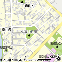 中嘉山公園周辺の地図